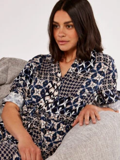 Patchwork Print Mini Dress